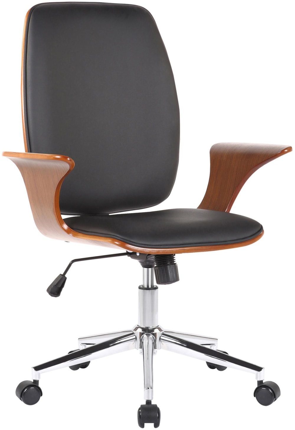 wohnli-moebel-suche-M23055153 Wohnli Möbelsuche - Bürostuhl drehbar höhenverstellbar aus Kunstleder walnuss/schwarz