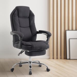 wohnli-moebel-suche-M23055245-1 Bürostuhl drehbar höhenverstellbar aus Stoff schwarz 64x114x67cm Stoff Schwarz CLP Möbel Büromöbel Bürostühle