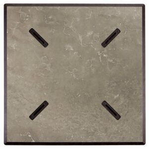 Laminierter Tischplatte 60x60 cm in beigeem Marmor 60x0x60cm Metall Beige Oviala Möbel Esszimmermöbel Esstische