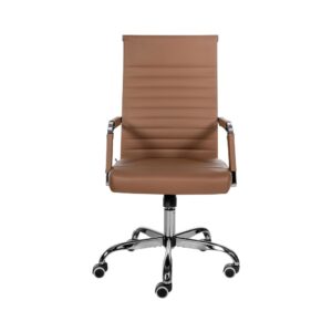 wohnli-moebel-suche-M23055691-1 Bürostuhl drehbar höhenverstellbar aus Kunstleder hellbraun 63x98x51cm PVC - Polyvinlychlorid Braun CLP Möbel Büromöbel Bürostühle