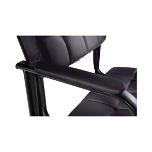 Esszimmerstuhl mit Armlehnen aus Kunstleder schwarz 58x84x59cm PVC und Synthetik Schwarz CLP Möbel Esszimmermöbel Stühle