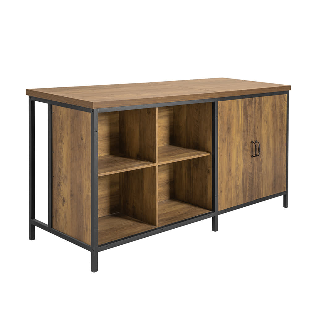 wohnli-moebel-suche-M23055752 Wohnli Möbelsuche - Kücheninsel mit 2 Türen und Ablagen Metall Holz Natur