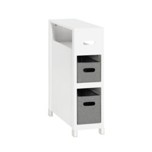 wohnli-moebel-suche-M23055848 Wohnli Möbelsuche - Nischenregal mit 2 abnehmbaren Körben Holz Vlies Weiß