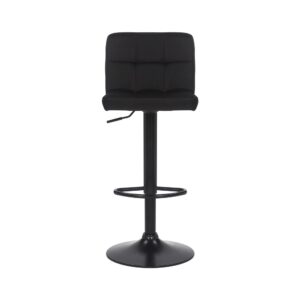 Barhocker höhenverstellbar drehbar aus Samt schwarz 40x85x40cm Samt Schwarz CLP Möbel Esszimmermöbel Barhocker