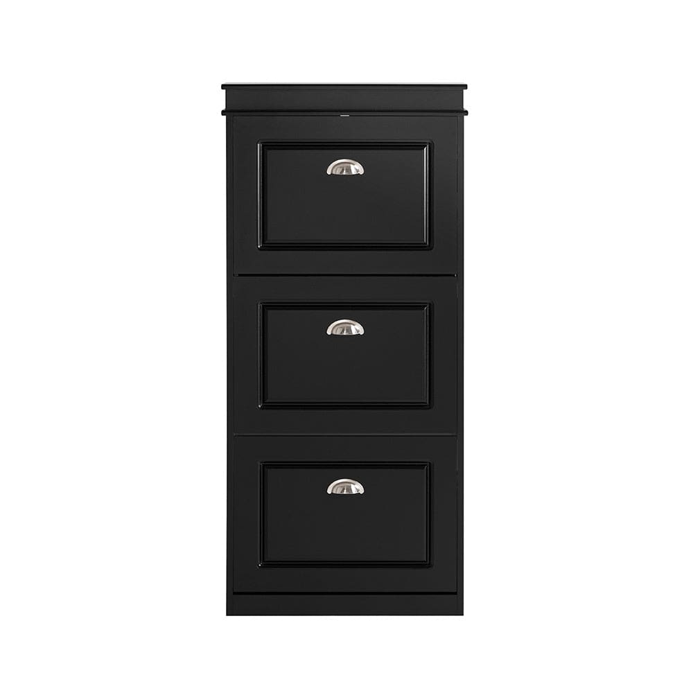 wohnli-moebel-suche-M23055921 Wohnli Möbelsuche - Schuhschrank mit 3 Klappen und 6 Ablageflächen MDF Schwarz