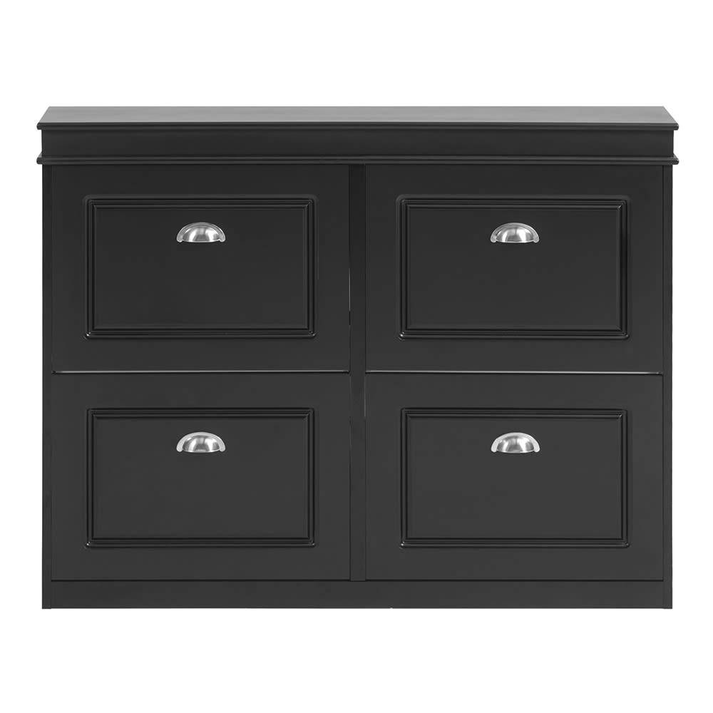 wohnli-moebel-suche-M23055935 Wohnli Möbelsuche - Schuhschrank mit 4 türen schwarz 105x24x83cm klassisch