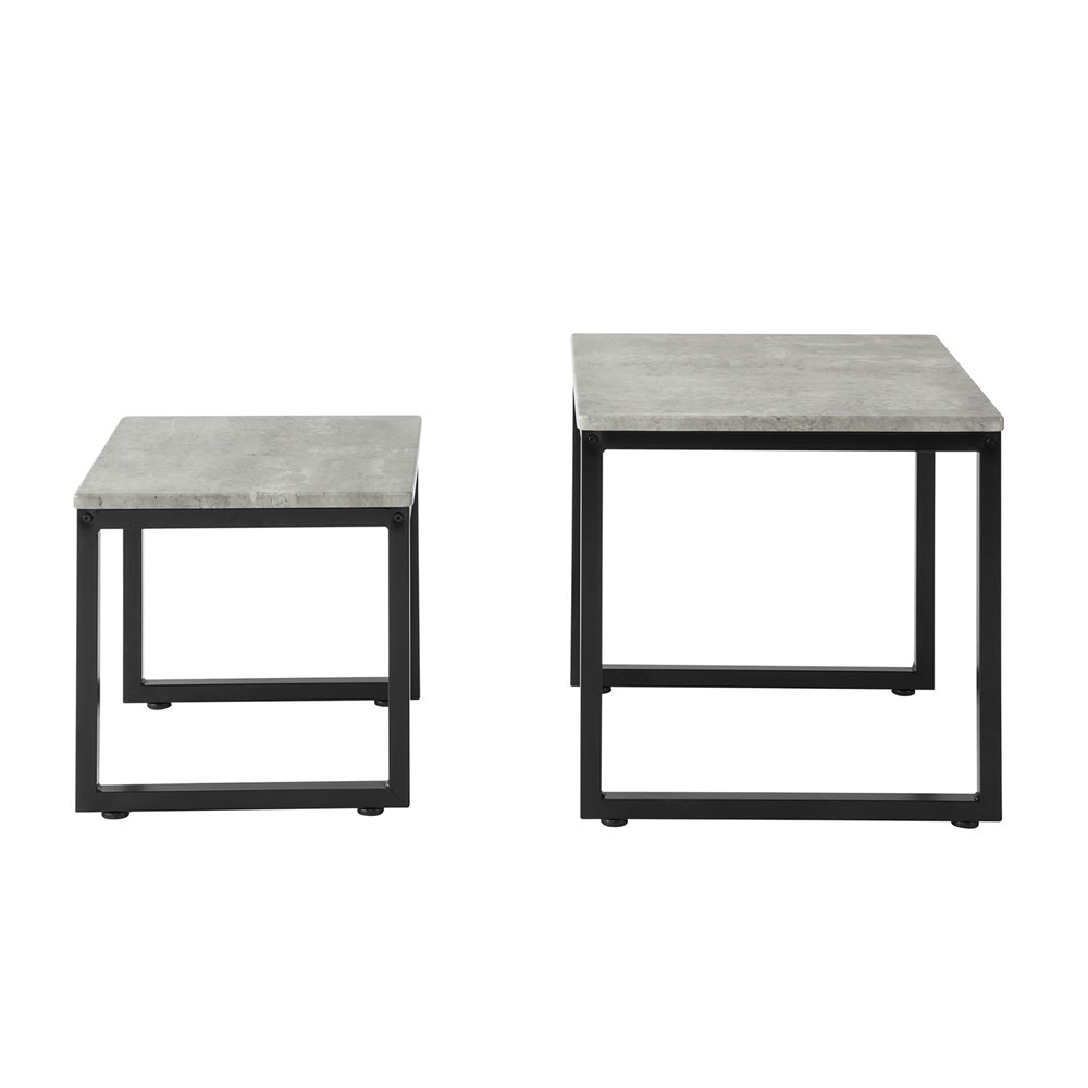 wohnli-moebel-suche-M23055951 Wohnli Möbelsuche - 2er Set Couchtisch für Wohnzimmer Spanplatte Grau