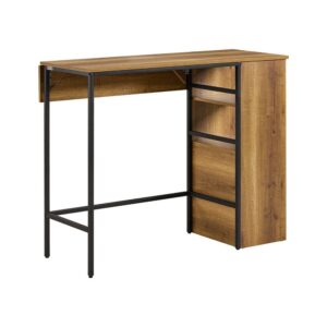 Wohnli Möbelsuche - Bartisch mit erweiterbarer Arbeitsfläche Holz Metall Vintagebraun