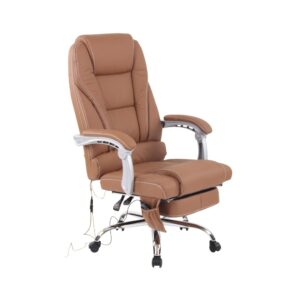 wohnli-moebel-suche-M23055985 Wohnli Möbelsuche - Bürostuhl drehbar mit Massagefunktion aus Echtleder hellbraun