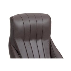 Bürostuhl höhenverstellbar drehbar aus Echtleder braun 76x120x73cm Leder Braun CLP Möbel Büromöbel Bürostühle
