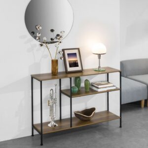 Konsolentisch Holzwerkstoff Metall Vintage 120x80x30cm Spanplatte Braun SoBuy Möbel Küchenmöbel Kücheninseln & Servierwägen