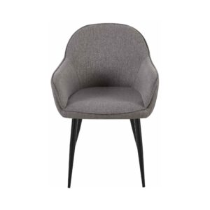 wohnli-moebel-suche-M23056073-1 Esszimmerstuhl mit Armlehnen Metallgestell aus Stoff dunkelgrau 60x84x60cm Stoff Grau CLP Möbel Esszimmermöbel Stühle