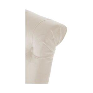 Esszimmerstuhl gesteppt mit Holzgestell aus Samt creme 63x98x45cm Samt Beige CLP Möbel Esszimmermöbel Stühle