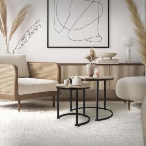 60x52x60cm Metall Schwarz ML-Design Möbel Wohnzimmermöbel Couchtische