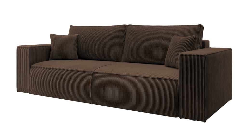 Wohnli Möbelsuche - Schlafsofa  Cordbezug Braun 257 cm