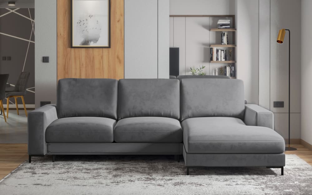 156x85x244cm Stoff Grau Selsey Sofas und Sessel Sofas Ecksofas