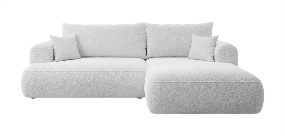 Wohnli Möbelsuche - Ecksofa  Boucle-Bezug Grau