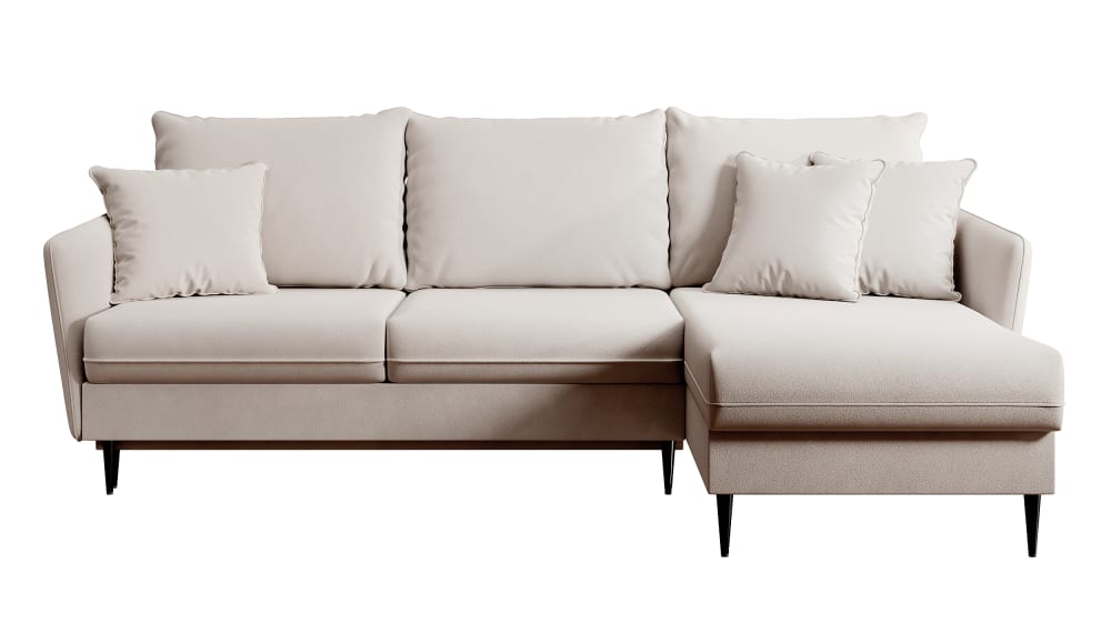Wohnli Möbelsuche - Ecksofa  Veloursbezug Beige