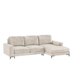 Wohnli Möbelsuche - Ecksofa  Easy-Clean-Bezug Hellbeige