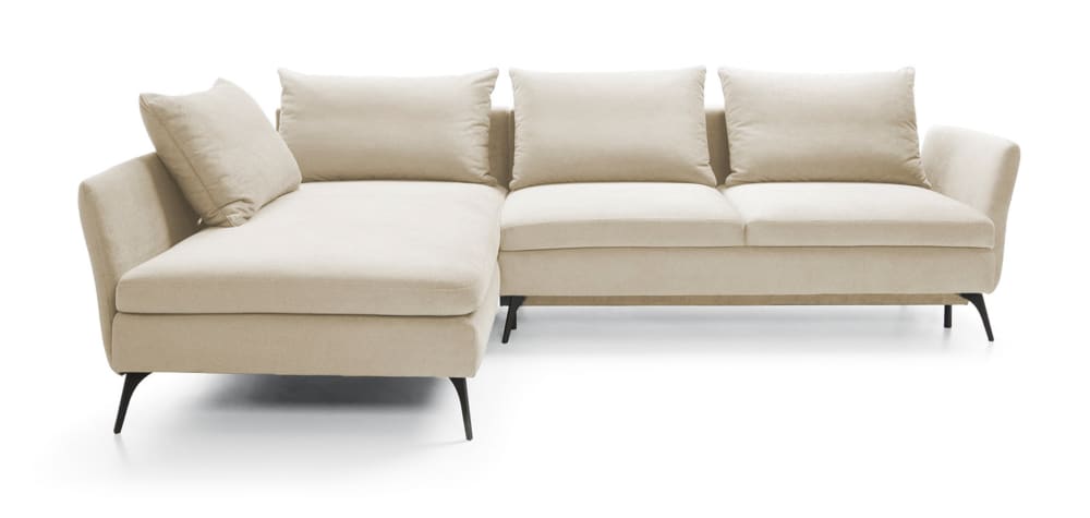 Wohnli Möbelsuche - Ecksofa   Cremeweiß linksseitig