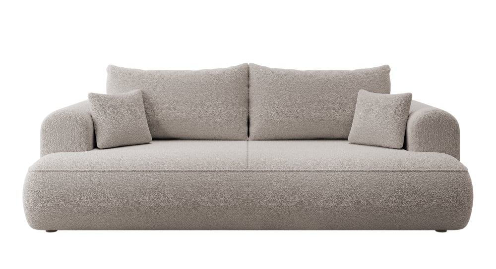 Wohnli Möbelsuche - Schlafsofa  Boucle-Bezug Dunkelbeige