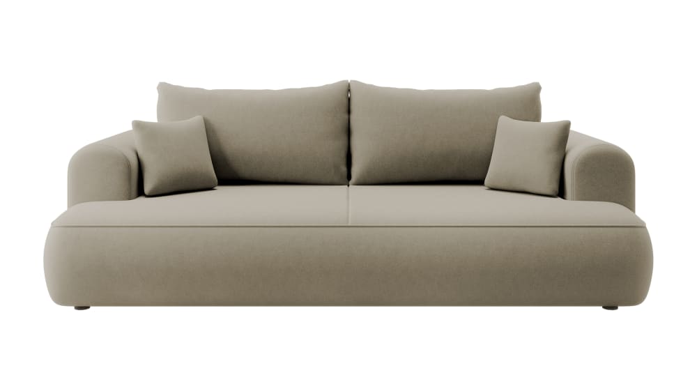 Wohnli Möbelsuche - Schlafsofa  Easy-Clean-Veloursbezug Beige