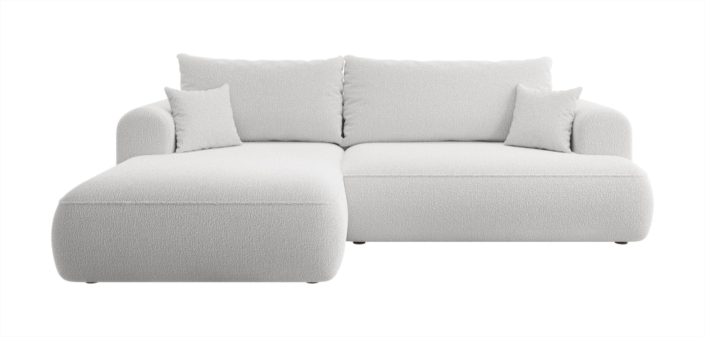 Wohnli Möbelsuche - Ecksofa  Boucle-Bezug Grau
