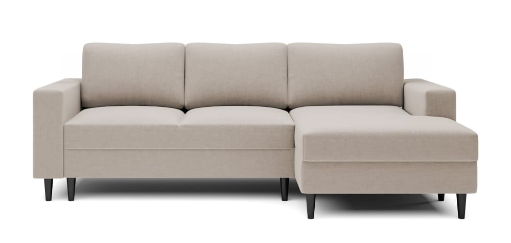Wohnli Möbelsuche - Ecksofa  Veloursbezug Beige