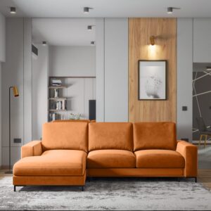 156x85x244cm Stoff Braun Selsey Sofas und Sessel Sofas Ecksofas