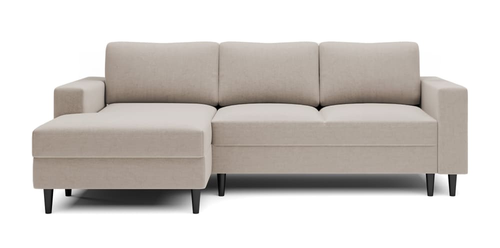 Wohnli Möbelsuche - Ecksofa  Veloursbezug Beige