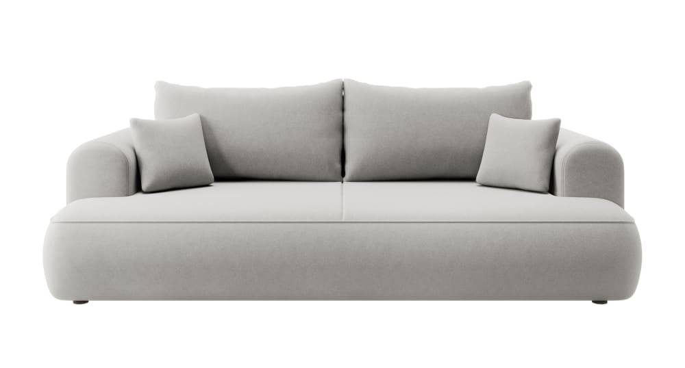 Wohnli Möbelsuche - Schlafsofa  Easy-Clean-Veloursbezug Grau