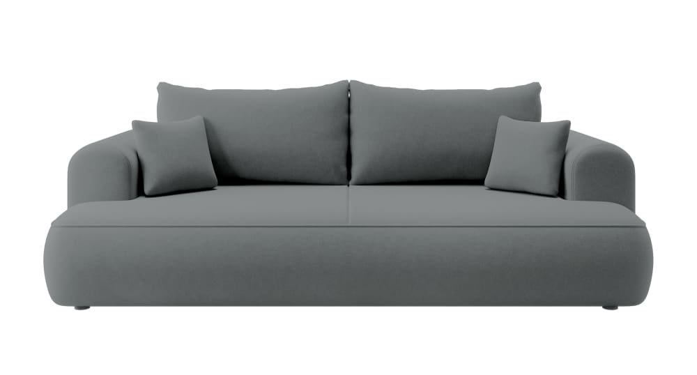 Wohnli Möbelsuche - Schlafsofa  Easy-Clean-Veloursbezug Dnkelgrau