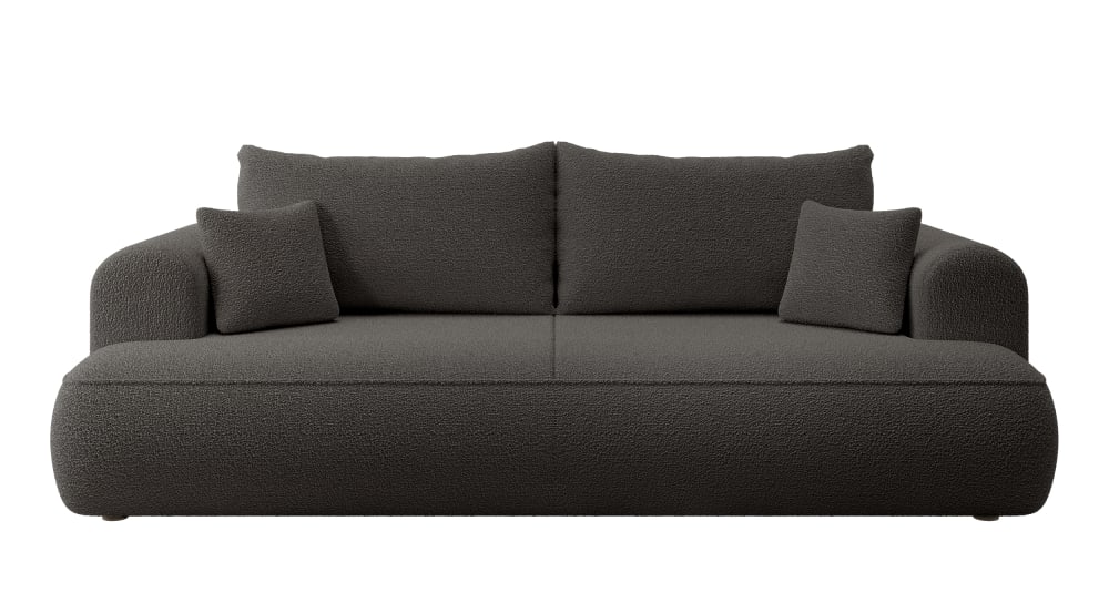 Wohnli Möbelsuche - Schlafsofa  Boucle-Bezug Dunkelgrau