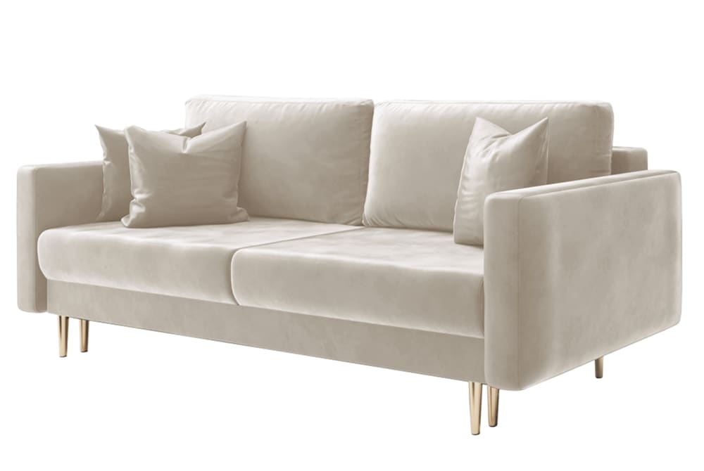 Wohnli Möbelsuche - Schlafsofa  Veloursbezug Beige