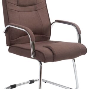 wohnli-moebel-suche-M23067763-1 2er Set Freischwinger mit Metallgestell Sitz aus Stoff braun 67x104x60cm Stoff Braun CLP Möbel Büromöbel Bürostühle