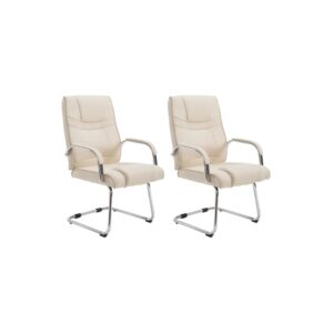 wohnli-moebel-suche-M23067767 Wohnli Möbelsuche - 2er Set Freischwinger mit Metallgestell Sitz aus Stoff creme