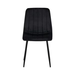 wohnli-moebel-suche-M23067977-1 Esszimmerstuhl mit Metallgestell und Sitz aus Samt schwarz 53x88x45cm Samt Schwarz CLP Möbel Esszimmermöbel Stühle