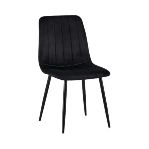 wohnli-moebel-suche-M23067977 Wohnli Möbelsuche - Esszimmerstuhl mit Metallgestell und Sitz aus Samt schwarz