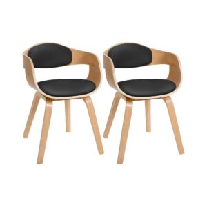 wohnli-moebel-suche-M23067979 Wohnli Möbelsuche - 2er Set Stühle mit Holzgestell und Sitz aus Kunstleder natura/schwarz