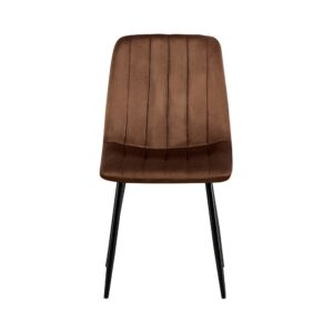wohnli-moebel-suche-M23067993-1 Esszimmerstuhl mit Metallgestell und Sitz aus Samt braun 53x88x45cm Samt Braun CLP Möbel Esszimmermöbel Stühle