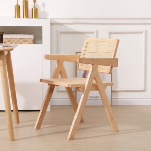 wohnli-moebel-suche-M23068537-1 Stuhl aus Massivholz und Rattan Braun 54x80x51cm Holz Braun Nordlys Möbel Esszimmermöbel Stühle