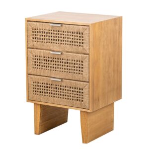 Wohnli Möbelsuche - Kommode 3 Schubladen aus Massivholz und Seil