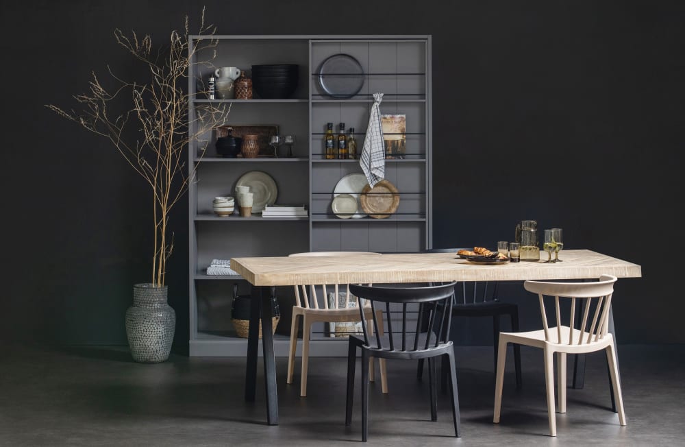 180x75x90cm Holz Beige WOOOD Möbel Esszimmermöbel Esstische