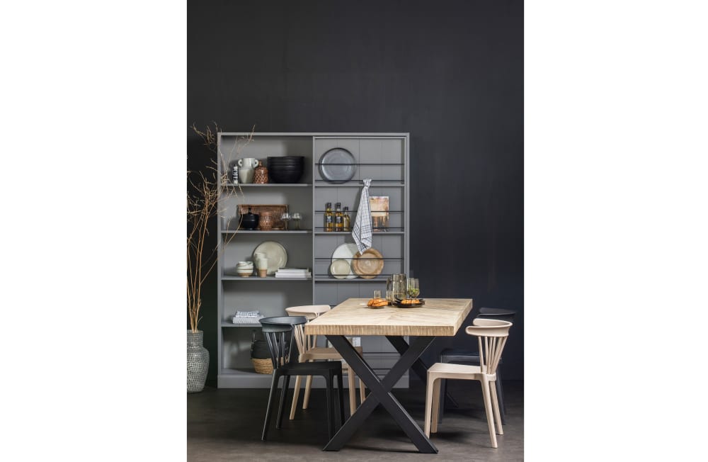 180x75x90cm Holz Beige WOOOD Möbel Esszimmermöbel Esstische