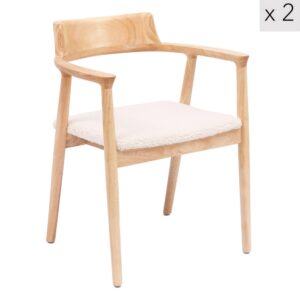 wohnli-moebel-suche-M23068826 Wohnli Möbelsuche - Esszimmerstühle (2er Set) aus Massivholz und Wolle Weiß