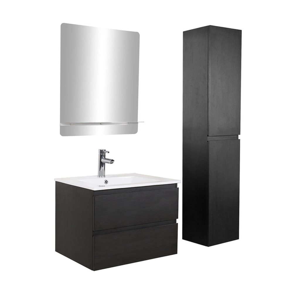 wohnli-moebel-suche-M23072625 Wohnli Möbelsuche - Einzelwaschtisch-Set 60 cm + Wasserhahn + Spiegel + -Säule