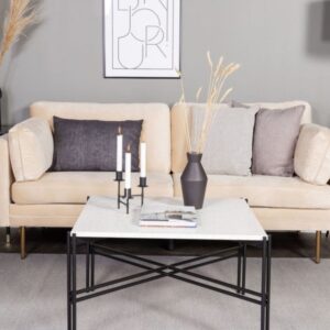 Sofa Boom 200x84x86cm Metall Beige Meubles & Design Sofas und Sessel Sofas 2-Sitzer-Sofas & 3-Sitzer-Sofas