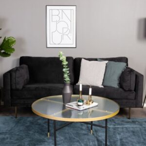 Sofa Boom 200x84x86cm Metall Schwarz Meubles & Design Sofas und Sessel Sofas 2-Sitzer-Sofas & 3-Sitzer-Sofas