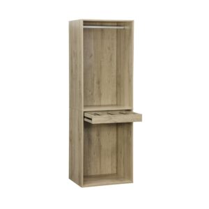 wohnli-moebel-suche-M23079313-1 Modul begehbarer Kleiderschrank Naturfarben 60x180x45cm Spanplatte Beige sweeek Möbel Schlafzimmermöbel Kleiderschränke