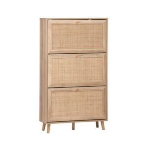 wohnli-moebel-suche-M23079335 Wohnli Möbelsuche - Schuhschrank mit 3 Klappen und Rattan-Geflecht B 75 cm